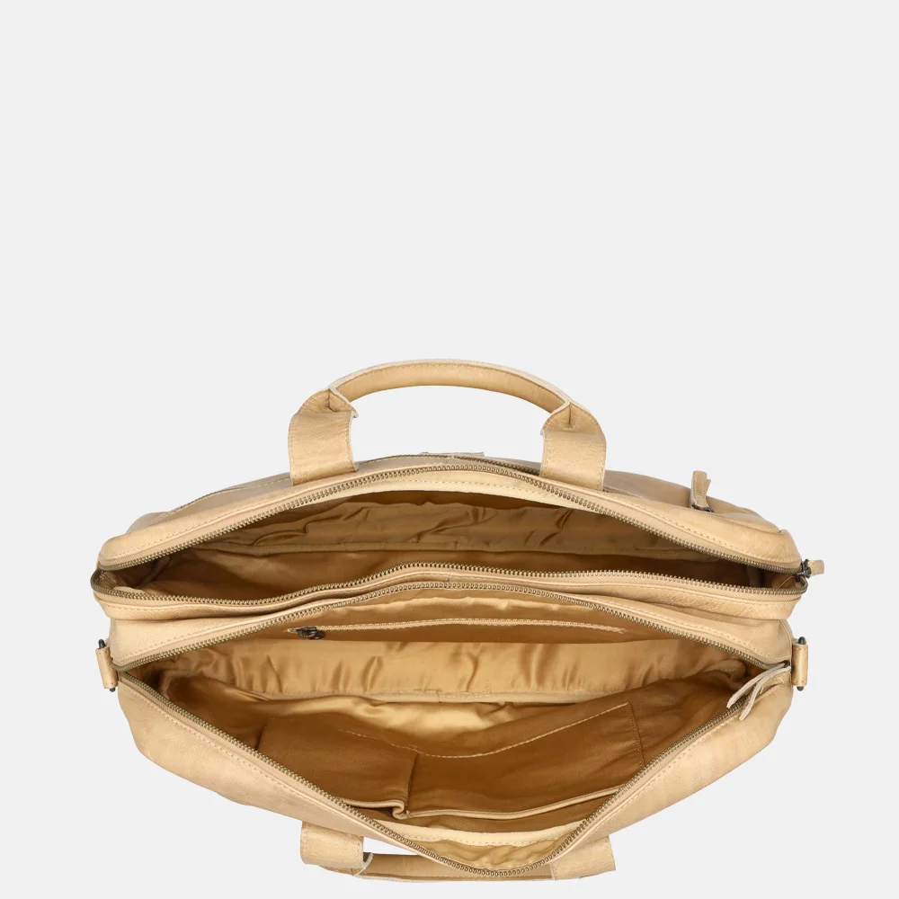 Bear Design laptoptas beige bij Duifhuizen