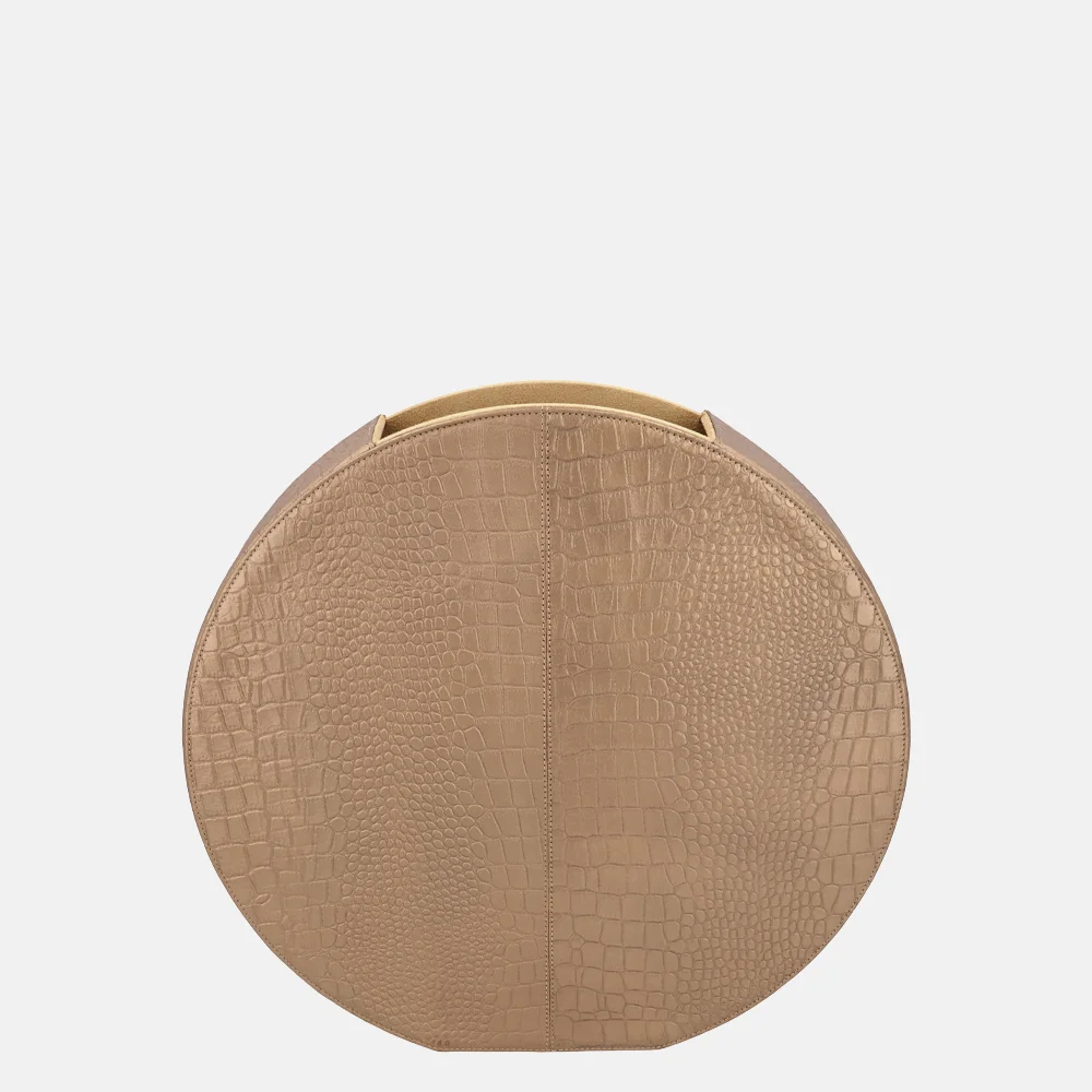 Chamada leren vaas croco medium koper bij Duifhuizen