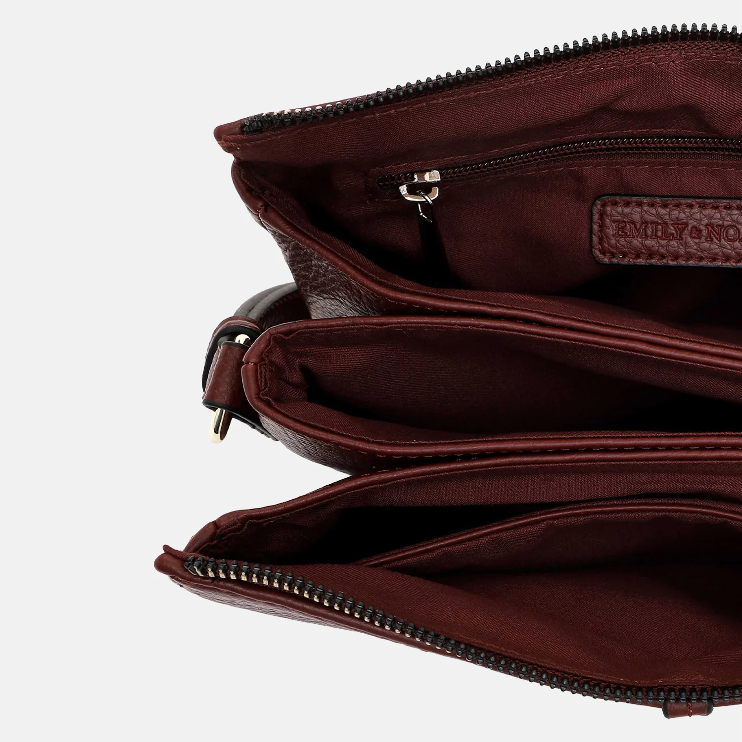 Emily & Noah Lewe crossbody tas wine bij Duifhuizen