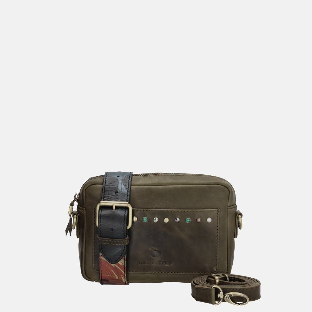 Micmacbags Masterpiece crossbody tas olijfgroen