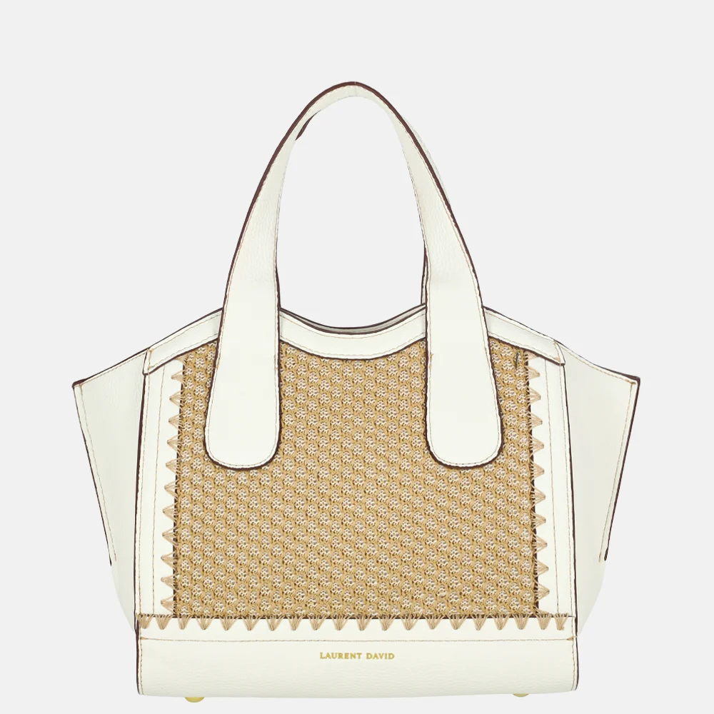 Laurent David Rosa handtas raffia white bij Duifhuizen