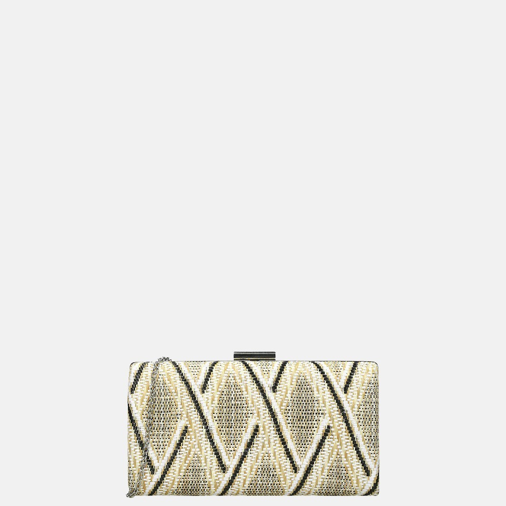 Firenze clutch raffia black multi bij Duifhuizen