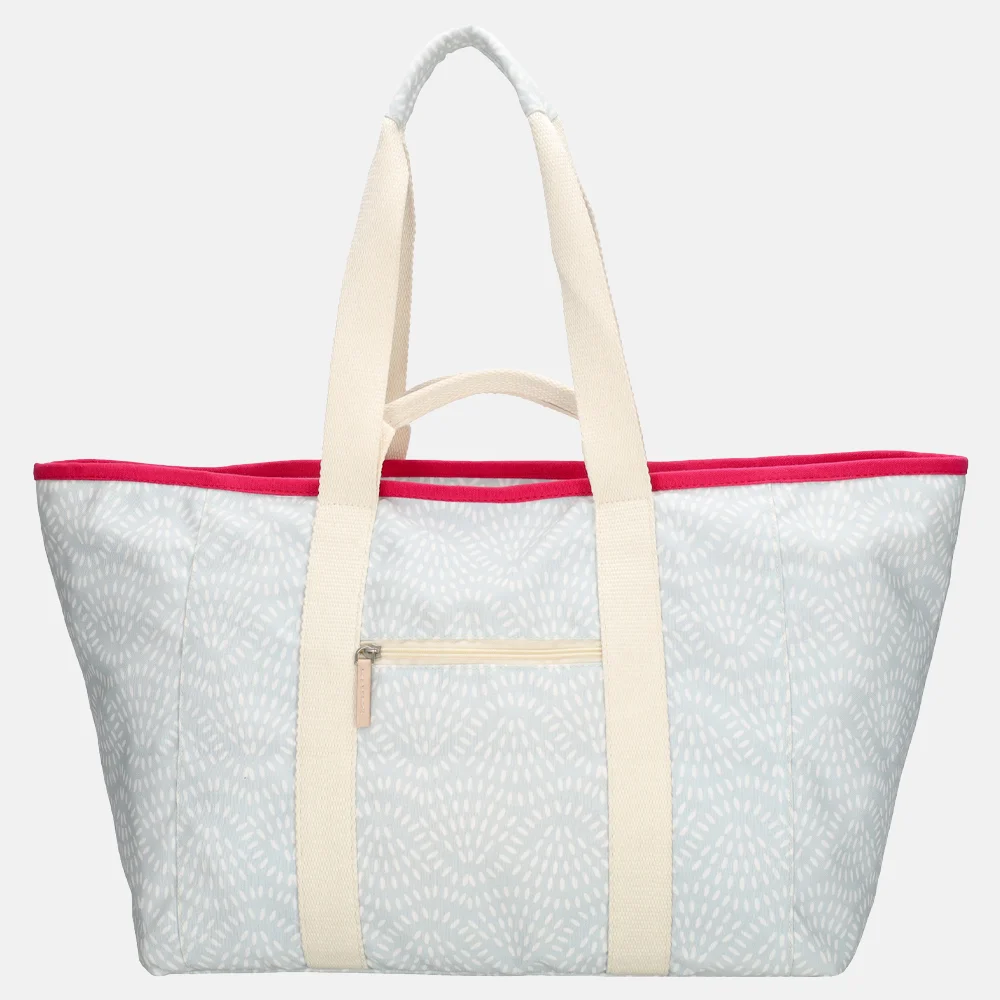 Zebra Trends Elise strandtas lichtblauw bij Duifhuizen