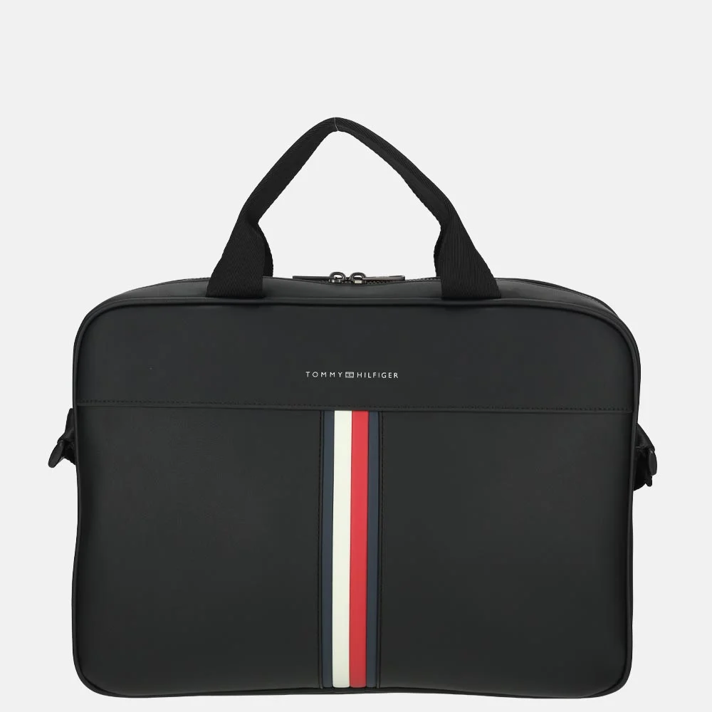 Tommy Hilfiger Metro laptoptas 15 inch black bij Duifhuizen