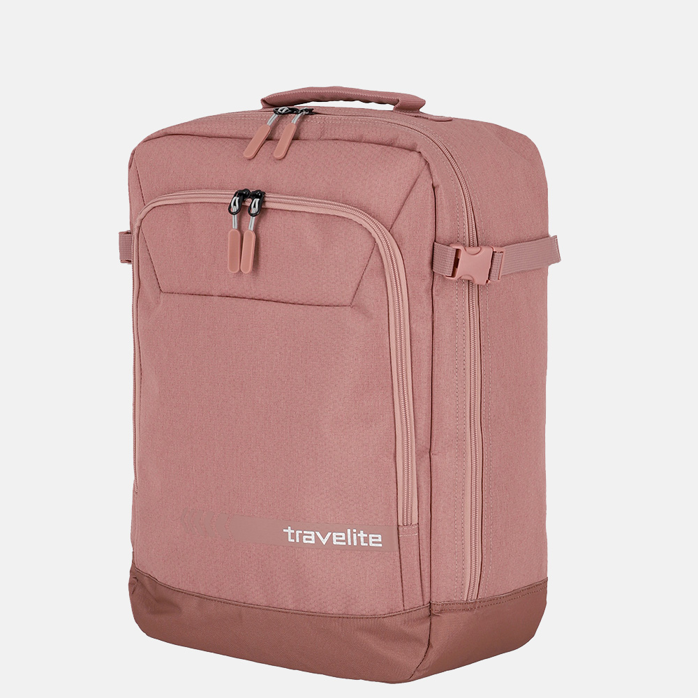 Travelite Kick Off Cabin Size backpack/weekender rugzak rose bij Duifhuizen