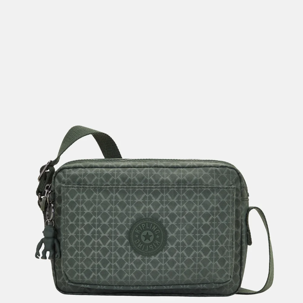 Kipling Abanu schoudertas M signature green emb