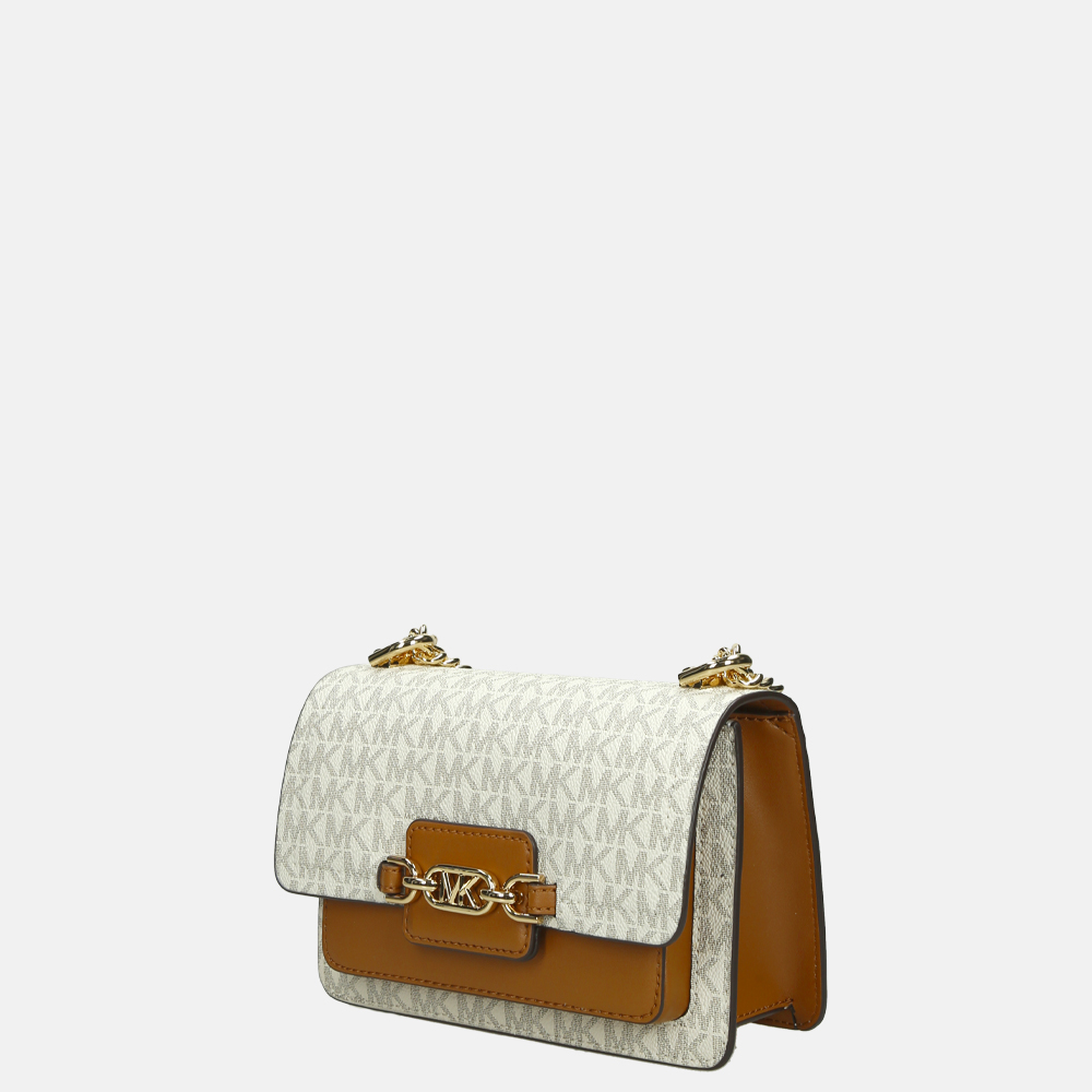 Michael Kors Heather crossbody tas XS vanilla/acorn bij Duifhuizen