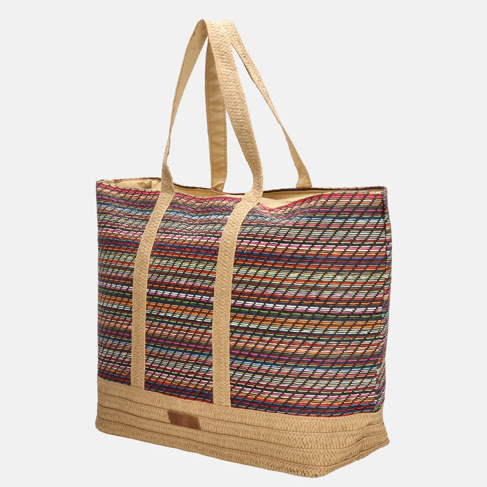 PE Florence strandtas multi zwart bij Duifhuizen