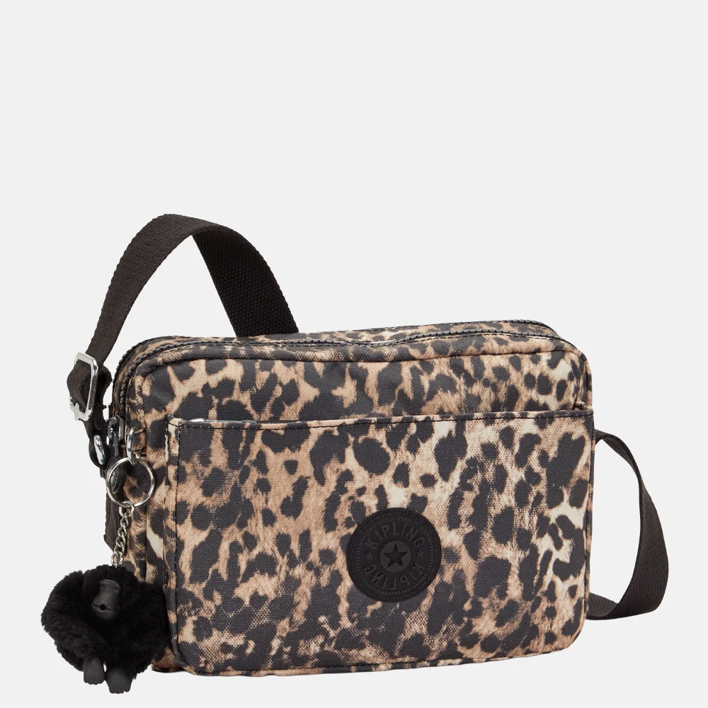 Kipling Abanu crossbody tas M wild leopard bij Duifhuizen