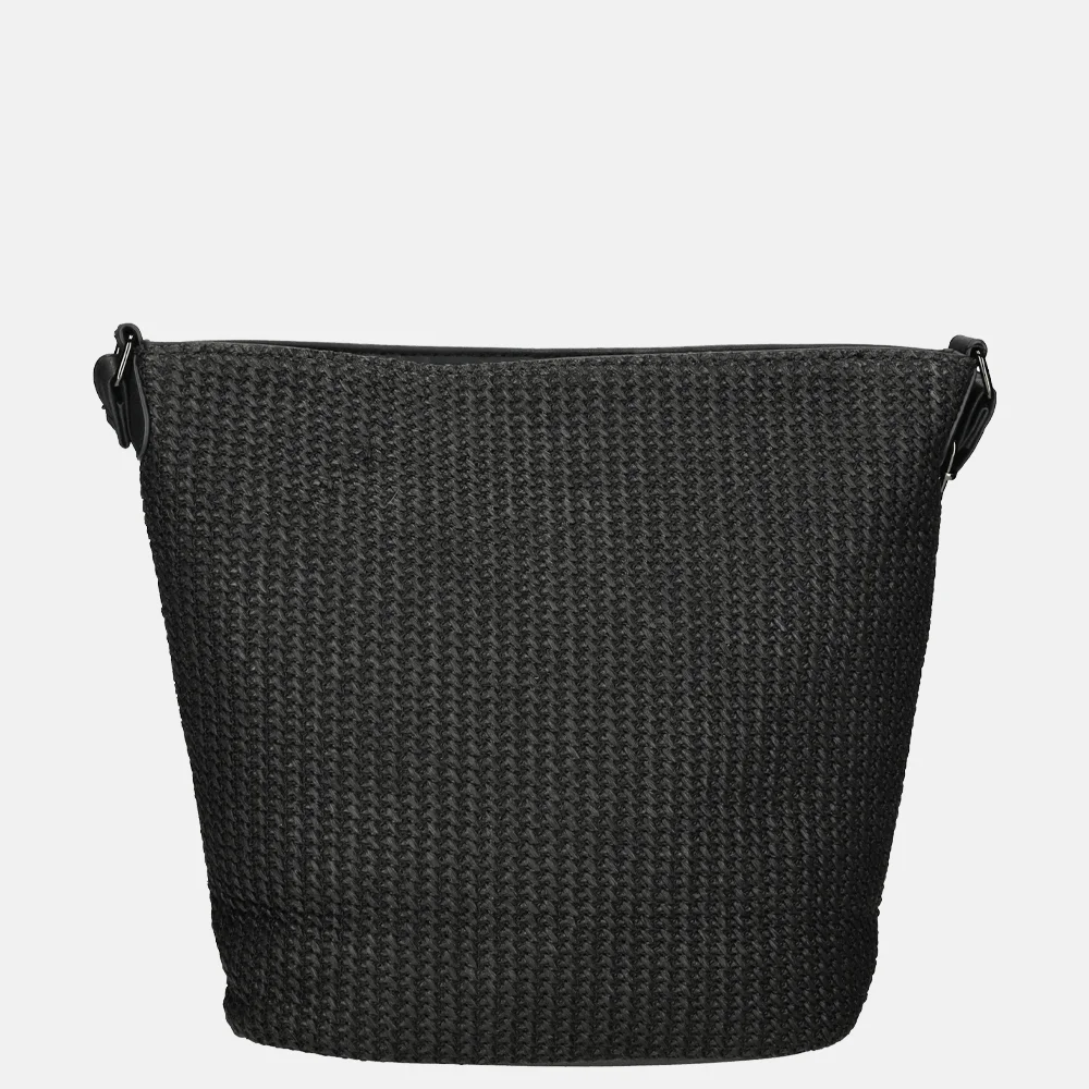 Enrico Benetti Raffia crossbody tas M zwart bij Duifhuizen