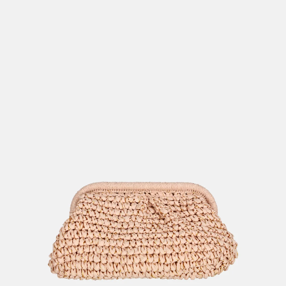 Flora & Co clutch riet rose bij Duifhuizen