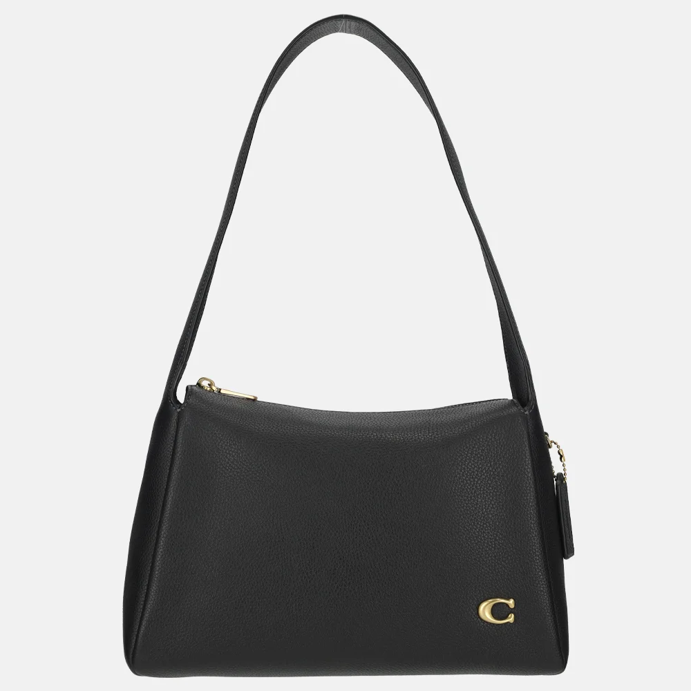 Coach Lola schoudertas polished pebble black  bij Duifhuizen