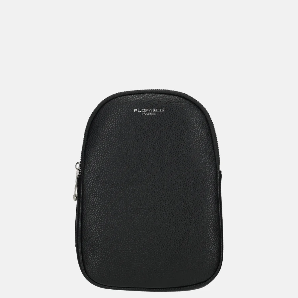Flora & Co schoudertas black bij Duifhuizen