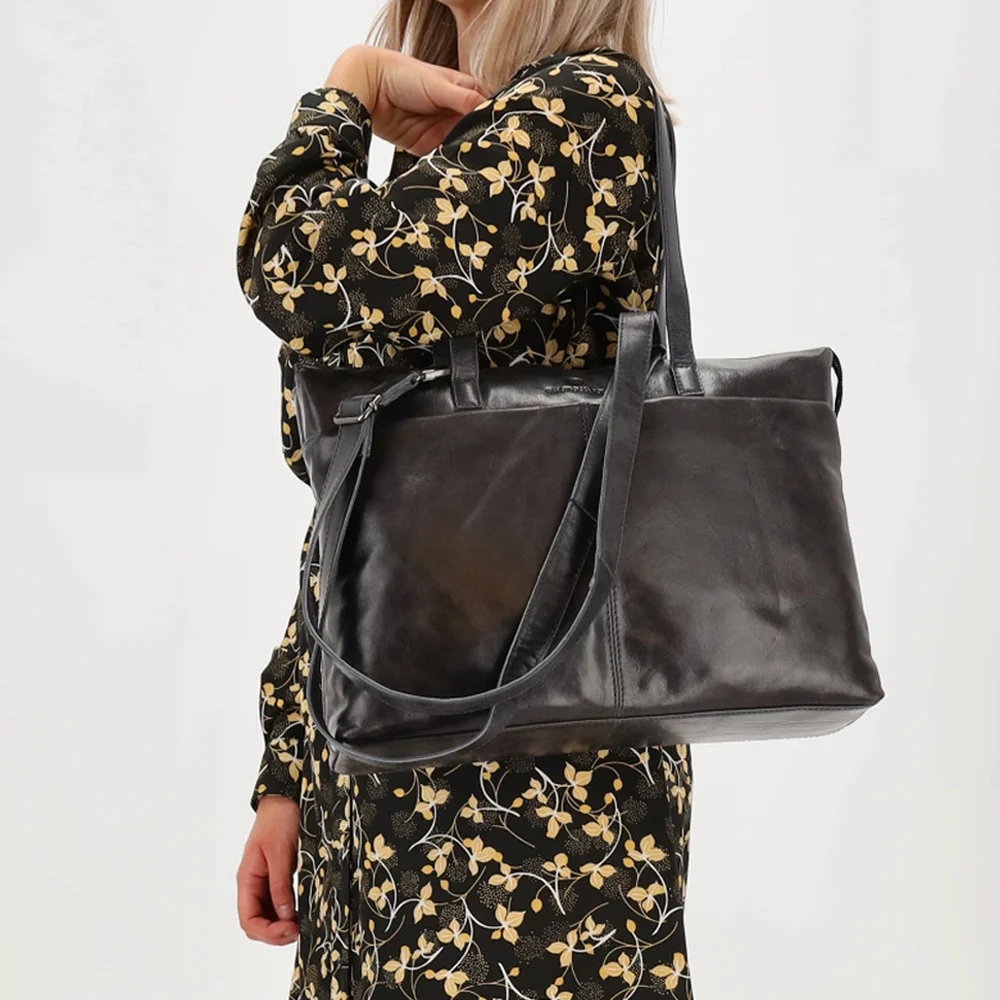 Micmacbags Porto laptoptas 15 inch donkerblauw bij Duifhuizen