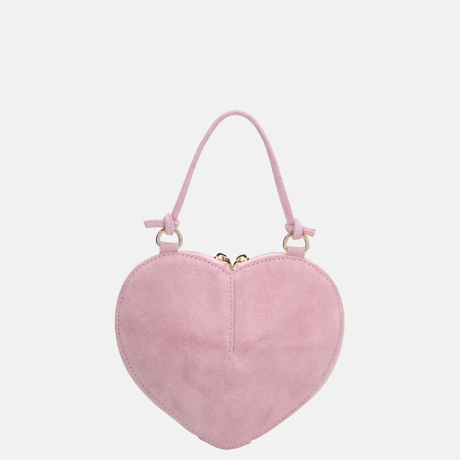Charm London clutch suede roze bij Duifhuizen