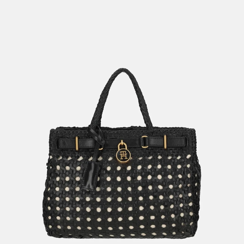 Tommy Hilfiger American Icon handtas gevlochten black bij Duifhuizen