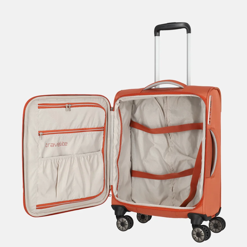 Travelite Miigo handbagage koffer 55 cm copper/chuntey bij Duifhuizen