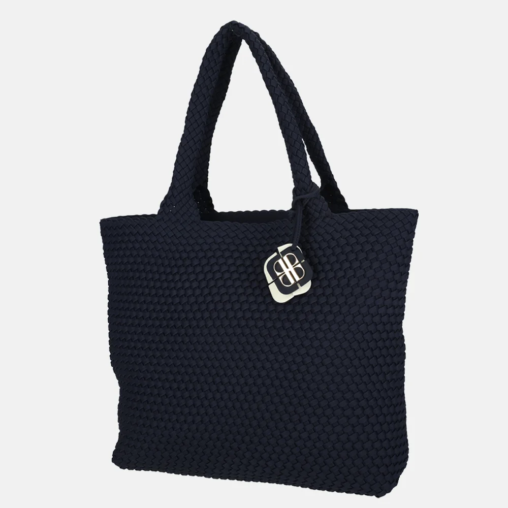 Laurent David Liz shopper gevlochten navy bij Duifhuizen