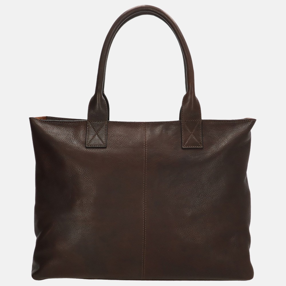 Micmacbags Discover shopper dark brown bij Duifhuizen
