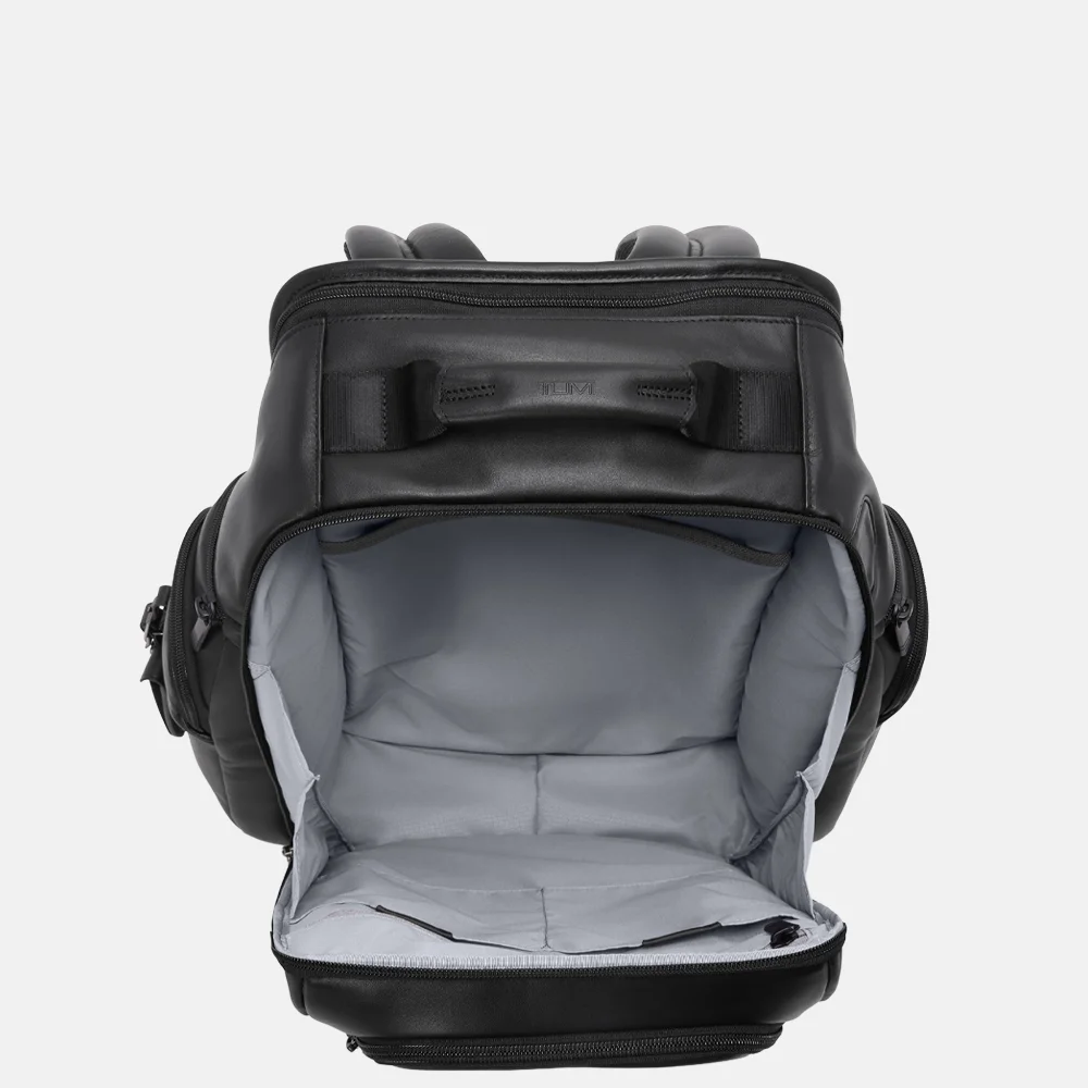 Tumi Brief Pack lederen laptoprugzak 15 inch black bij Duifhuizen