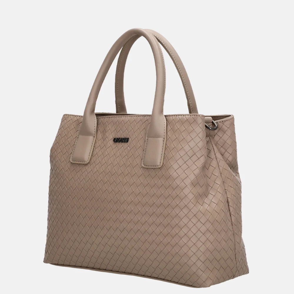 Charm London Mirabello handtas M taupe bij Duifhuizen