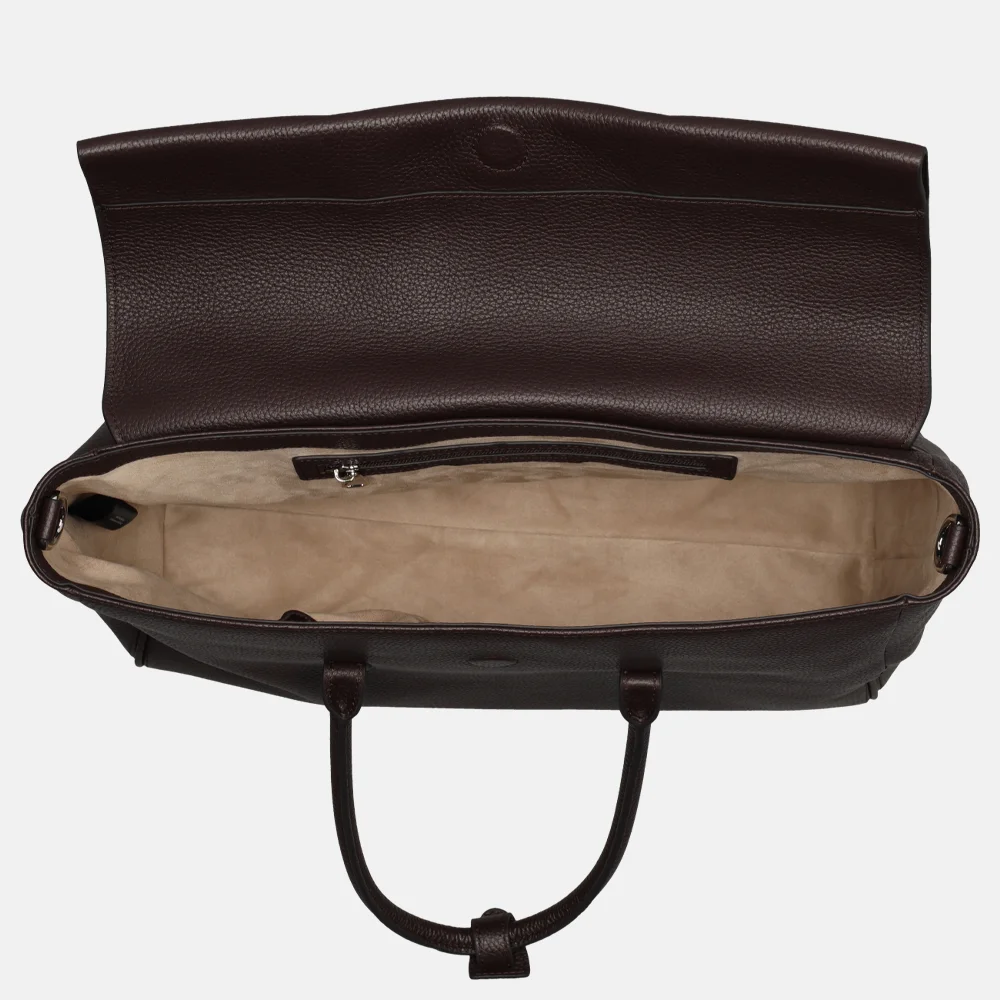 Smaak Amsterdam Barbra handtas XL dark chocolat bij Duifhuizen
