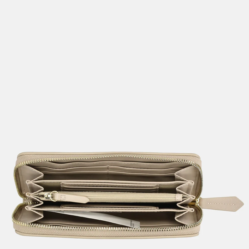 Valentino Bags Zero Re ritsportemonnee beige bij Duifhuizen
