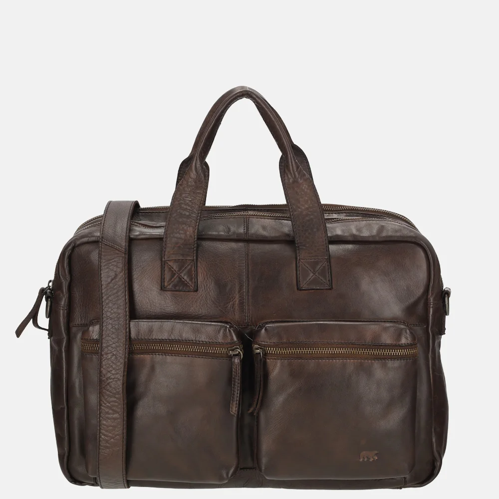 Bear Design laptoptas donkerbruin