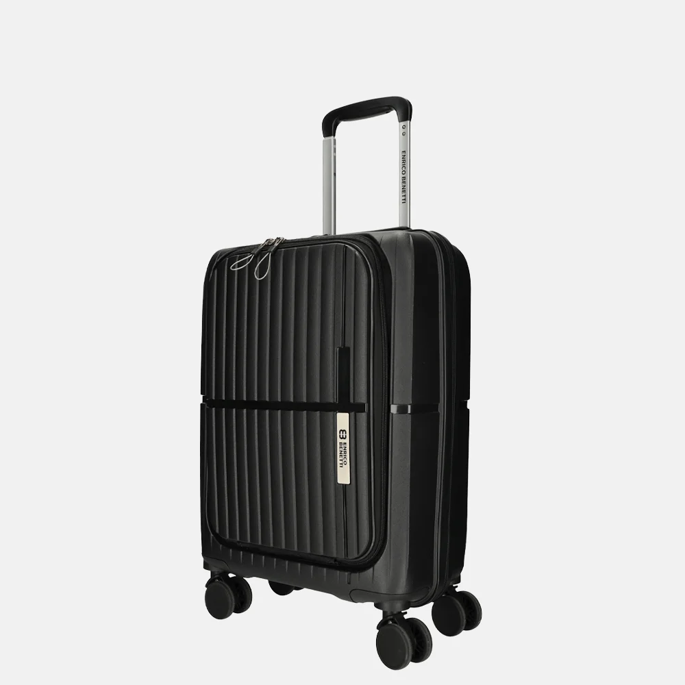 Enrico Benetti handbagage koffer 55 cm zwart bij Duifhuizen