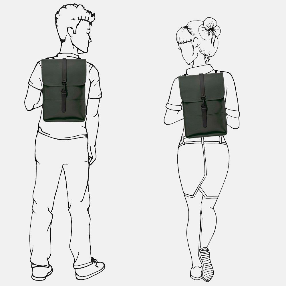 Rains rugzak mini green bij Duifhuizen