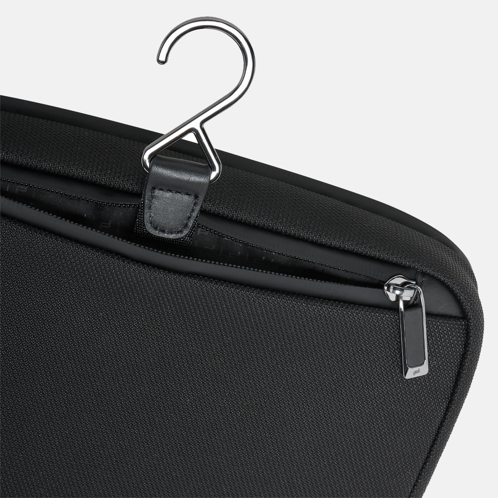 Porsche Design Roadster toilettas met haak L nylon black bij Duifhuizen