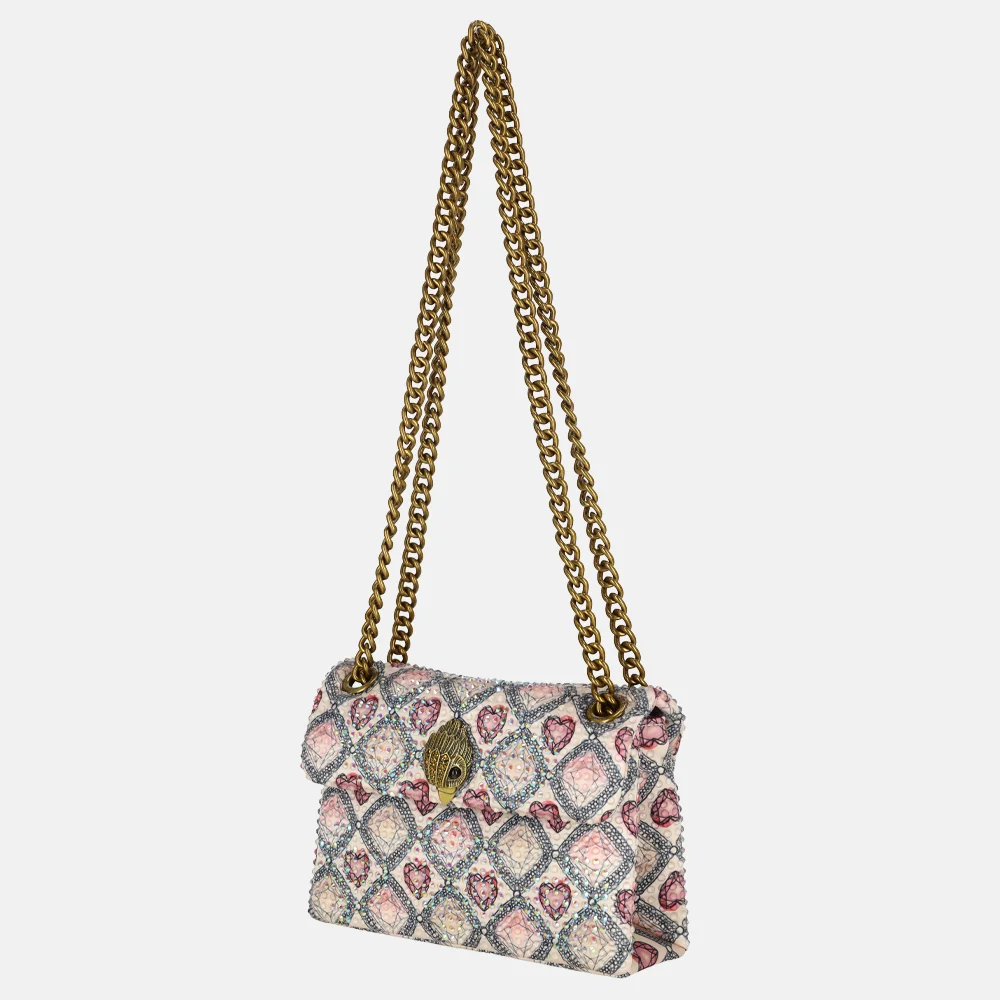 Kurt Geiger Fabric Kensington hartjes S beige comb bij Duifhuizen