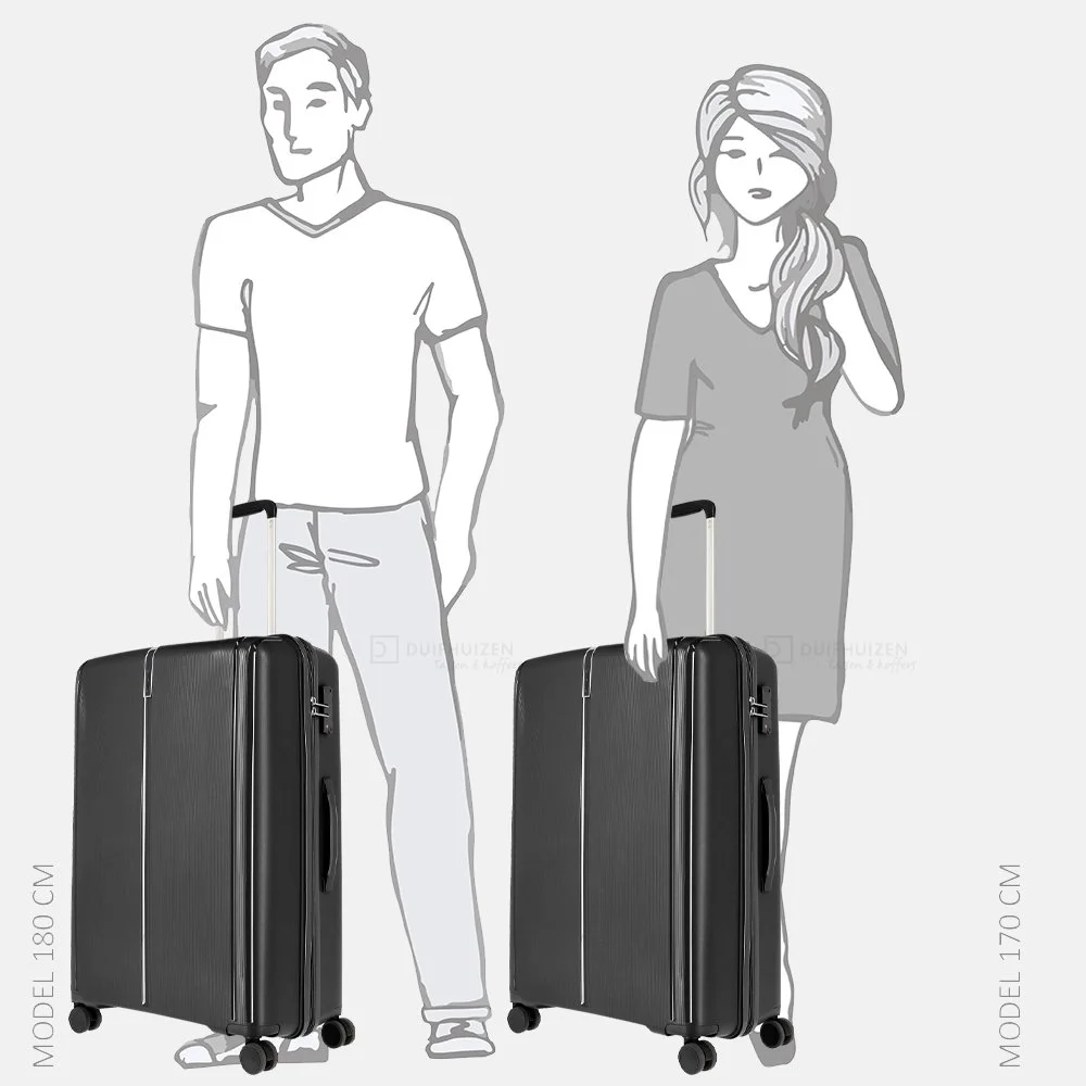 Travelite Vaka spinner koffer 75 cm black bij Duifhuizen