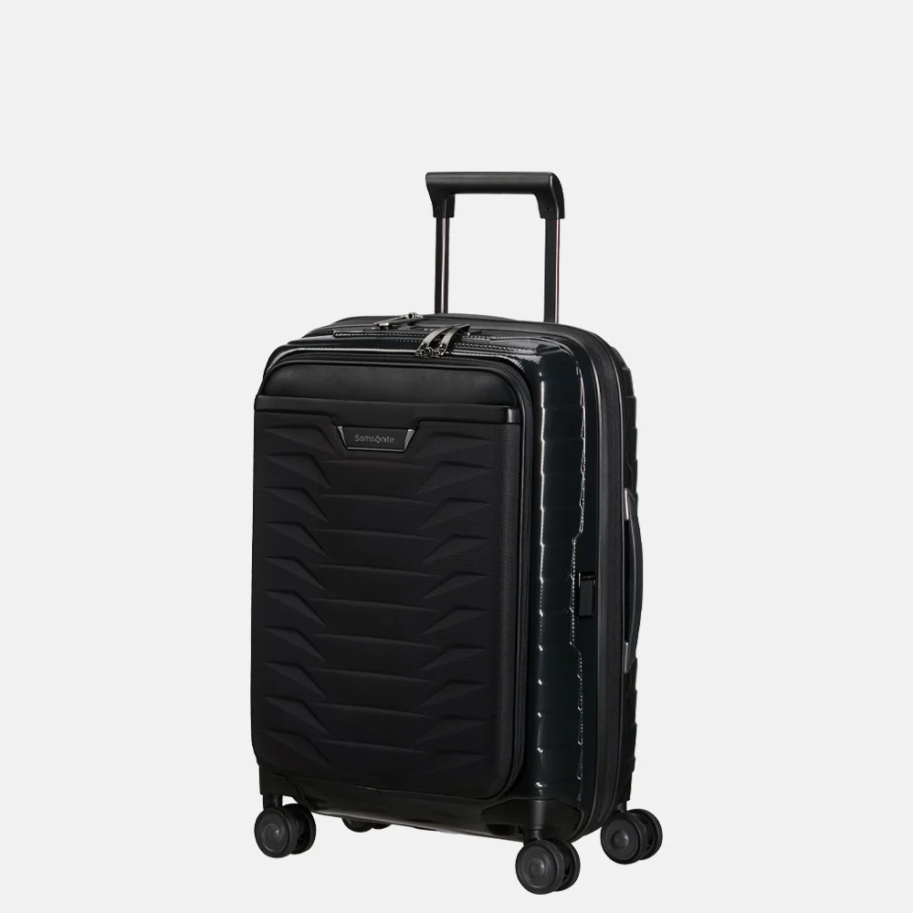 Samsonite Proxis frontpocket handbagage koffer 55 cm expandable black bij Duifhuizen