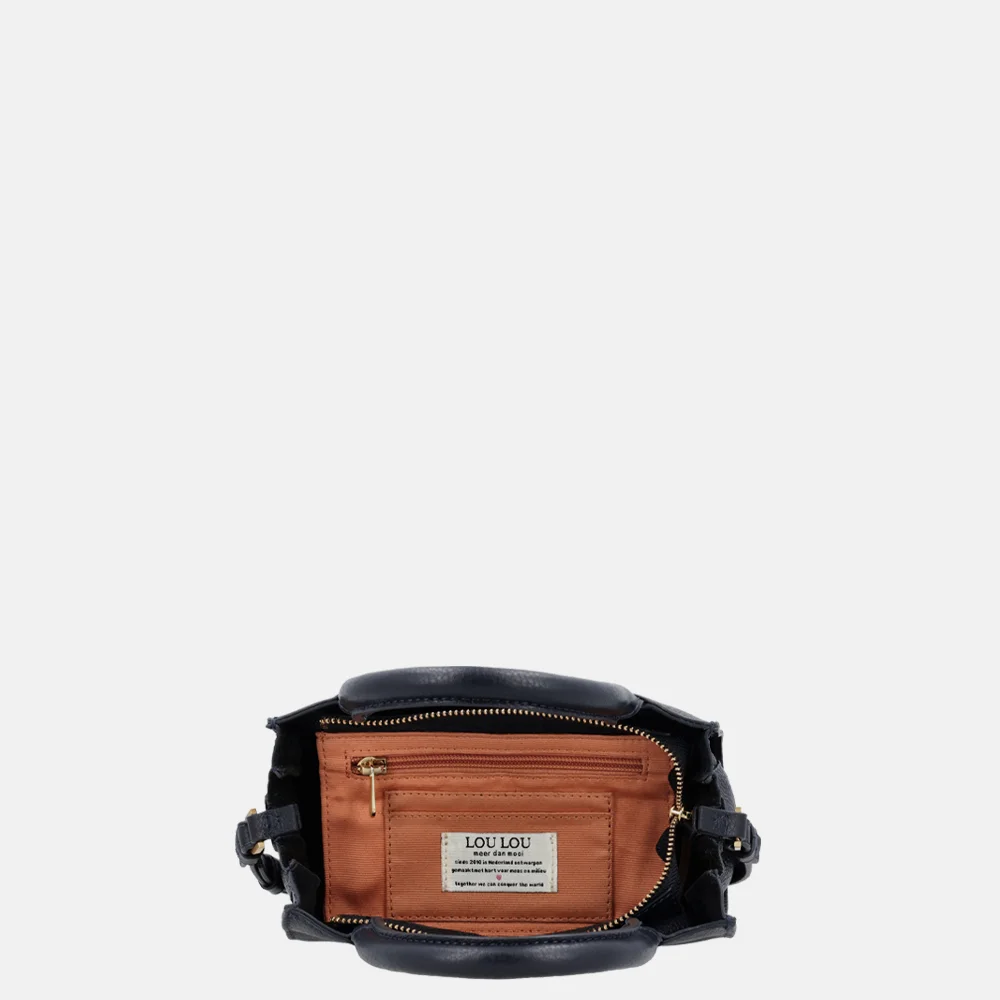 Loulou Essentiels Elise crossbody tas dark blue bij Duifhuizen