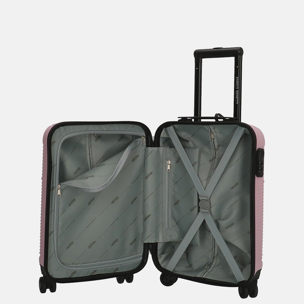 Enrico Benetti Louisville koffer 55 cm pink bij Duifhuizen