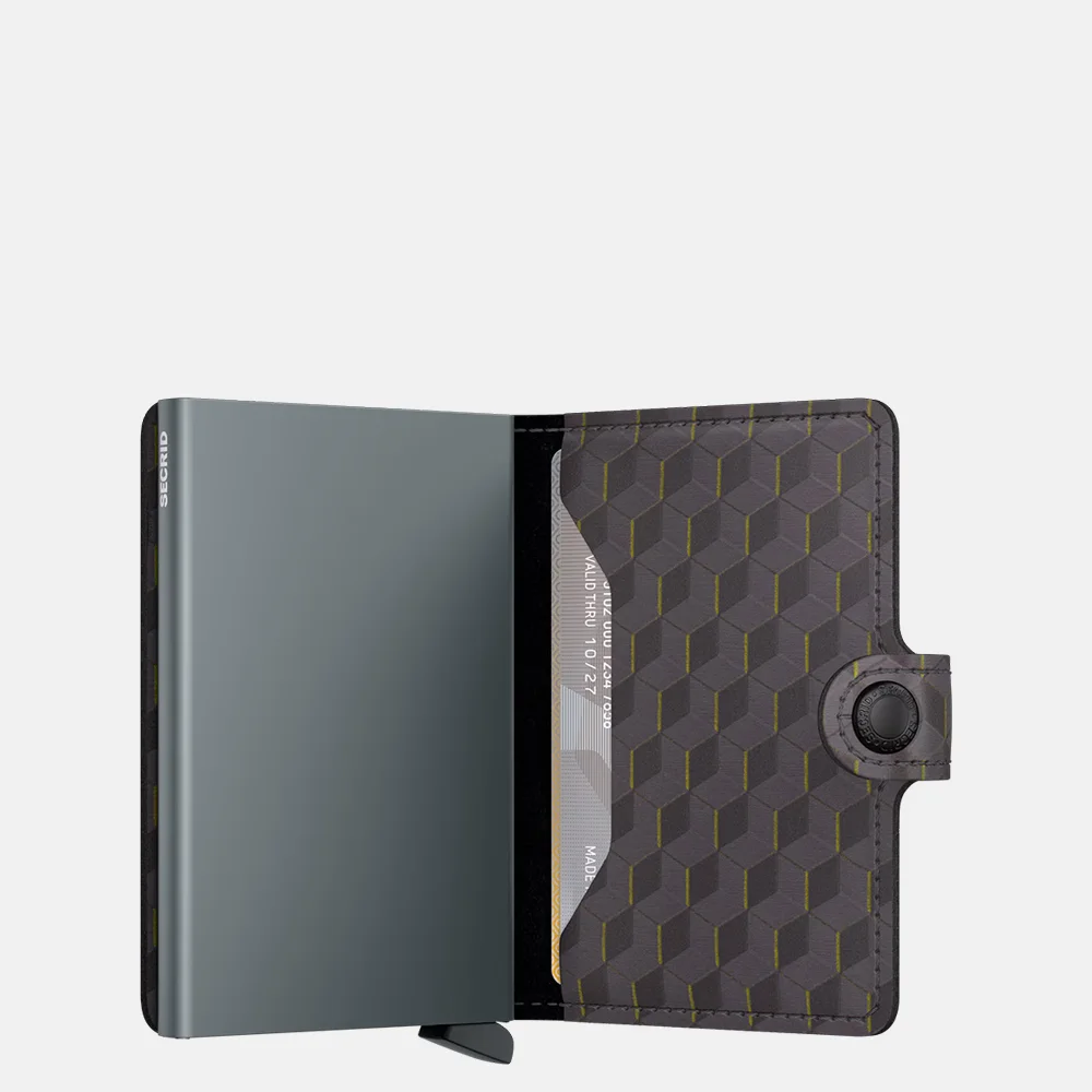 Secrid Miniwallet pasjeshouder optical grey yellow bij Duifhuizen