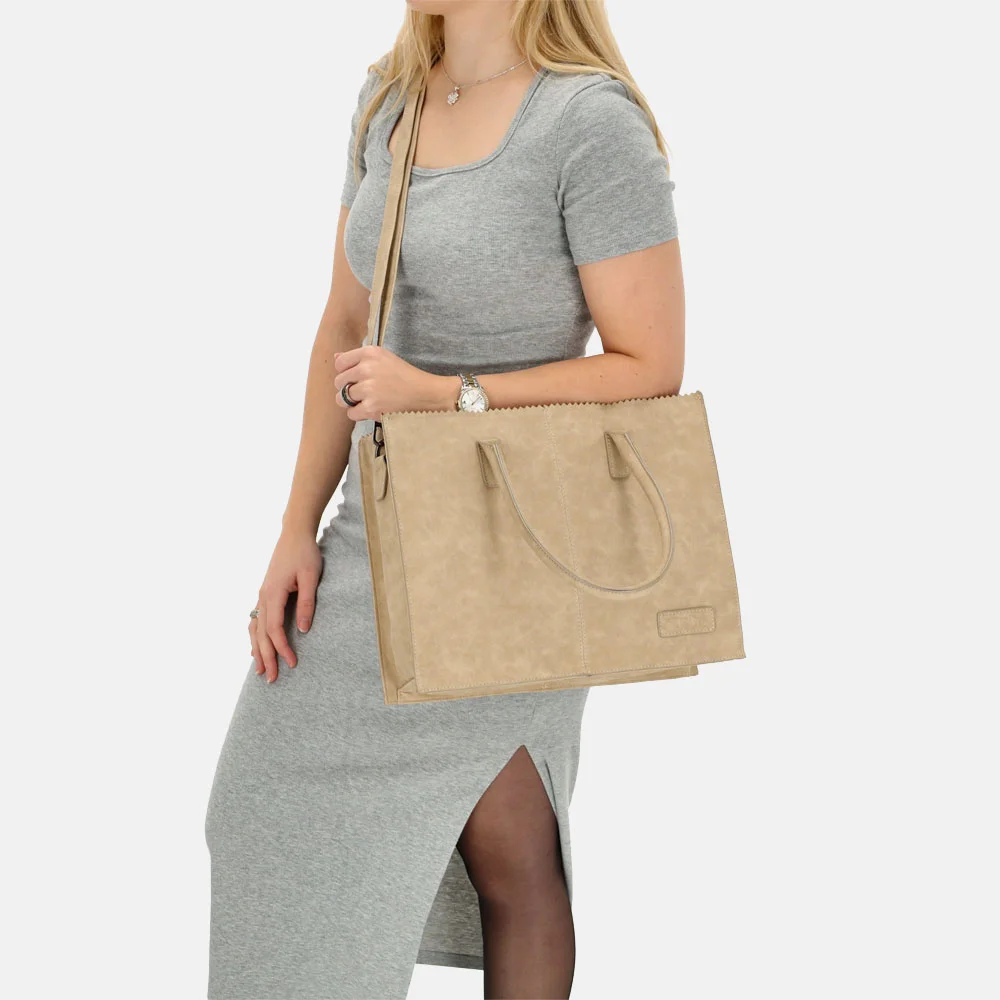 Zebra Trends Lisa shopper taupe bij Duifhuizen