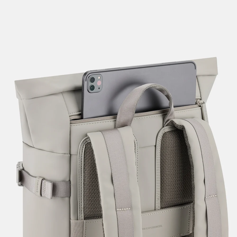 Kapten & Son HELSINKI 2.0 laptoprugzak greige bij Duifhuizen