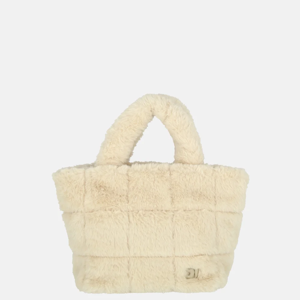 David Jones Faux Fur handtas almond milk bij Duifhuizen