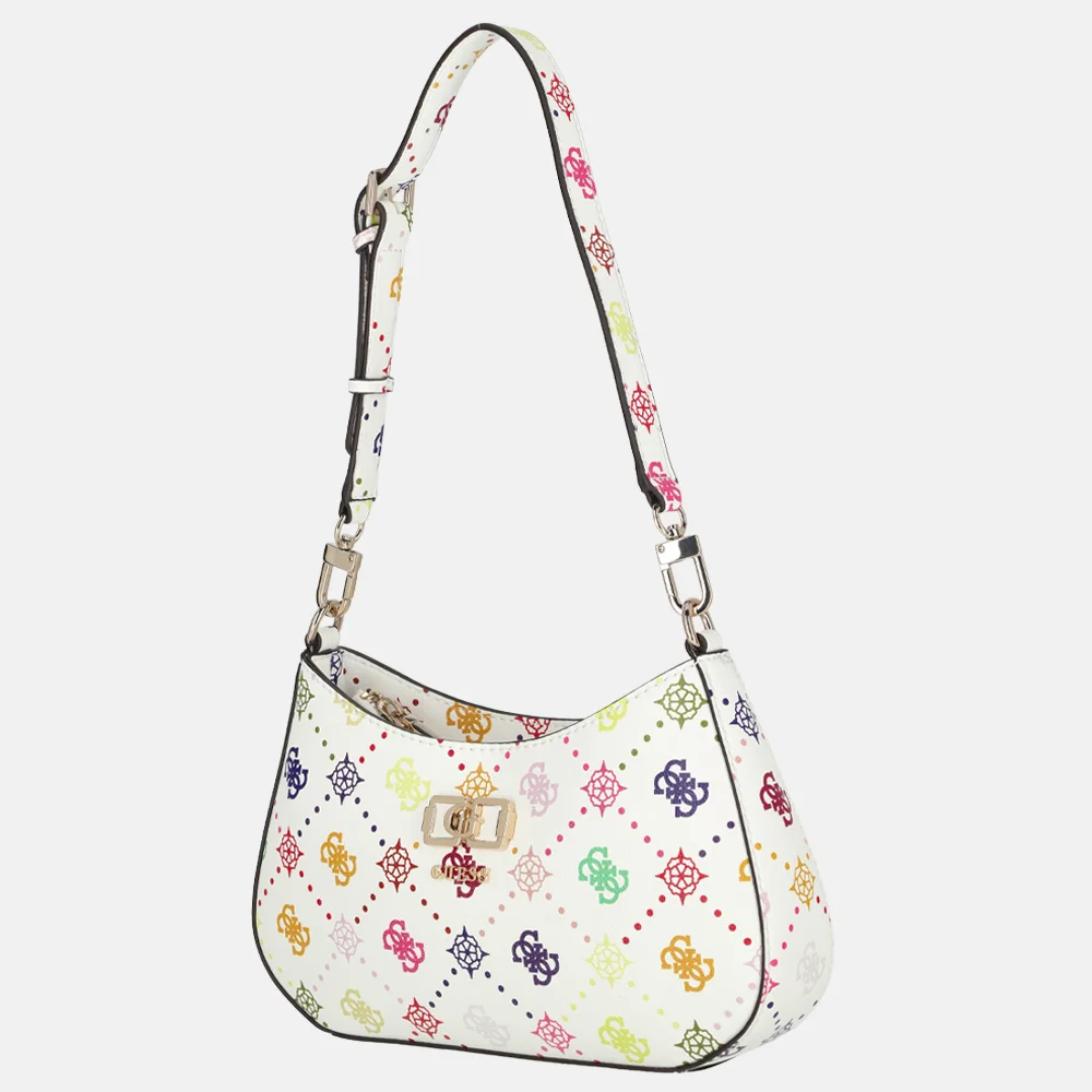 Guess Emelie schoudertas multi logo bij Duifhuizen