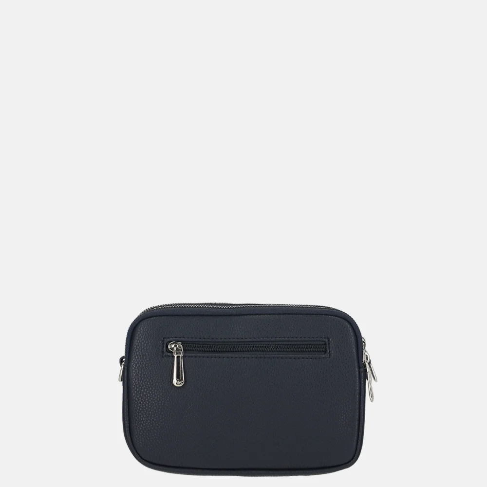 Flora & Co crossbody tas navy bij Duifhuizen