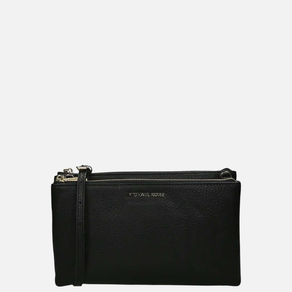 Michael Kors Double Pouch crossbody tas black bij Duifhuizen
