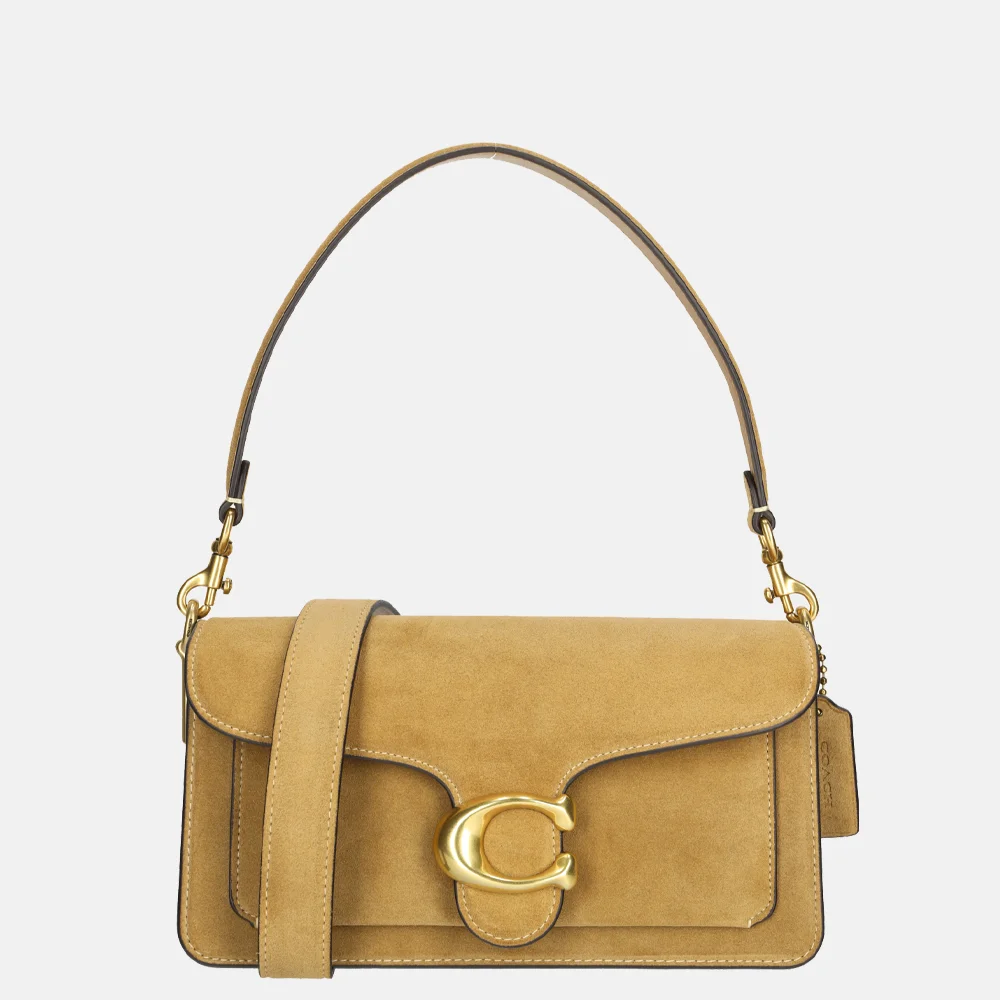Coach Tabby schoudertas 26' suede sand (goud) bij Duifhuizen