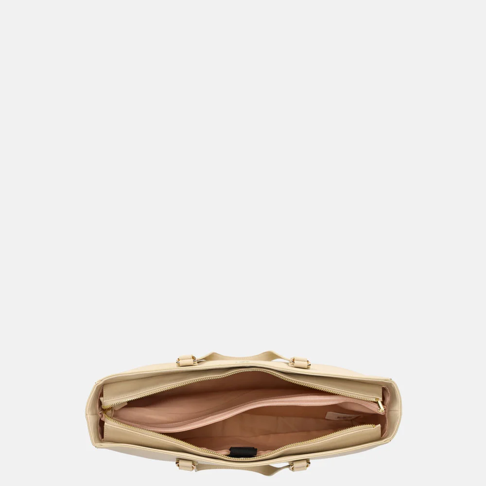 Duifhuizen Saffiano shopper L beige bij Duifhuizen