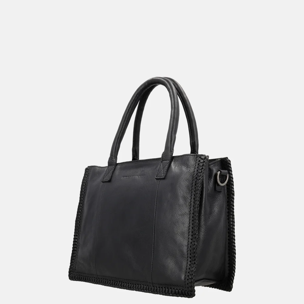 Hide & Stitches Country handtas M zwart bij Duifhuizen