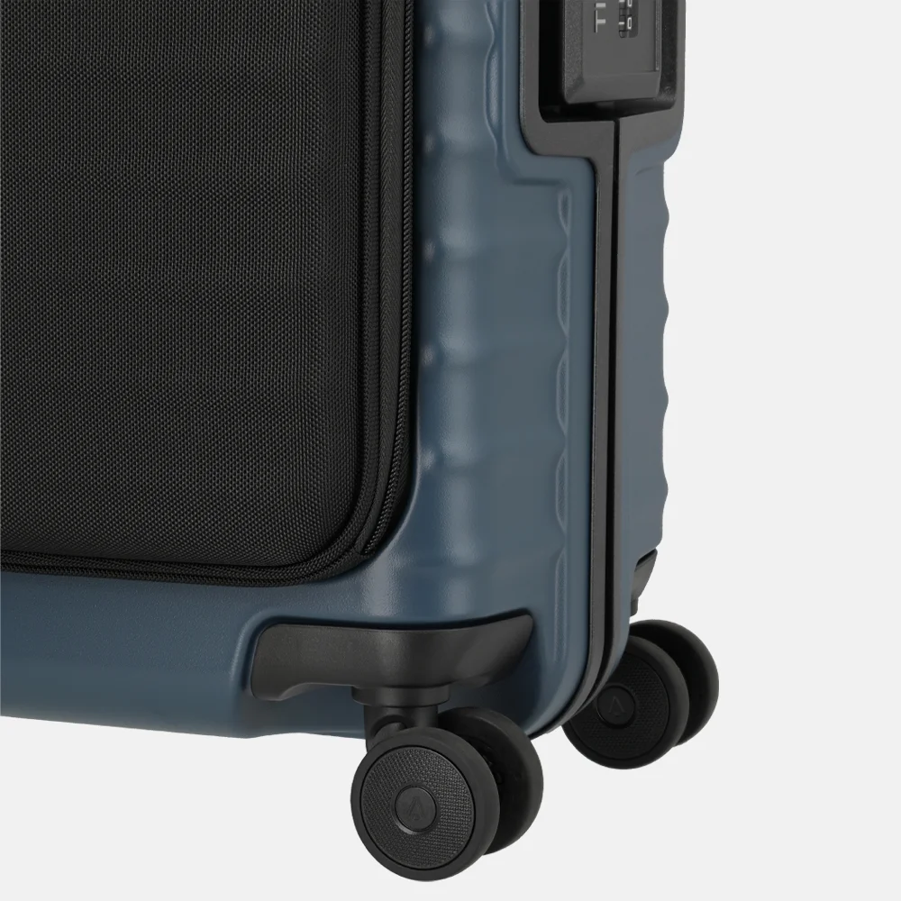 Titan Upgrade Overseas handbagage koffer frontpocket 55 cm midnight blue bij Duifhuizen