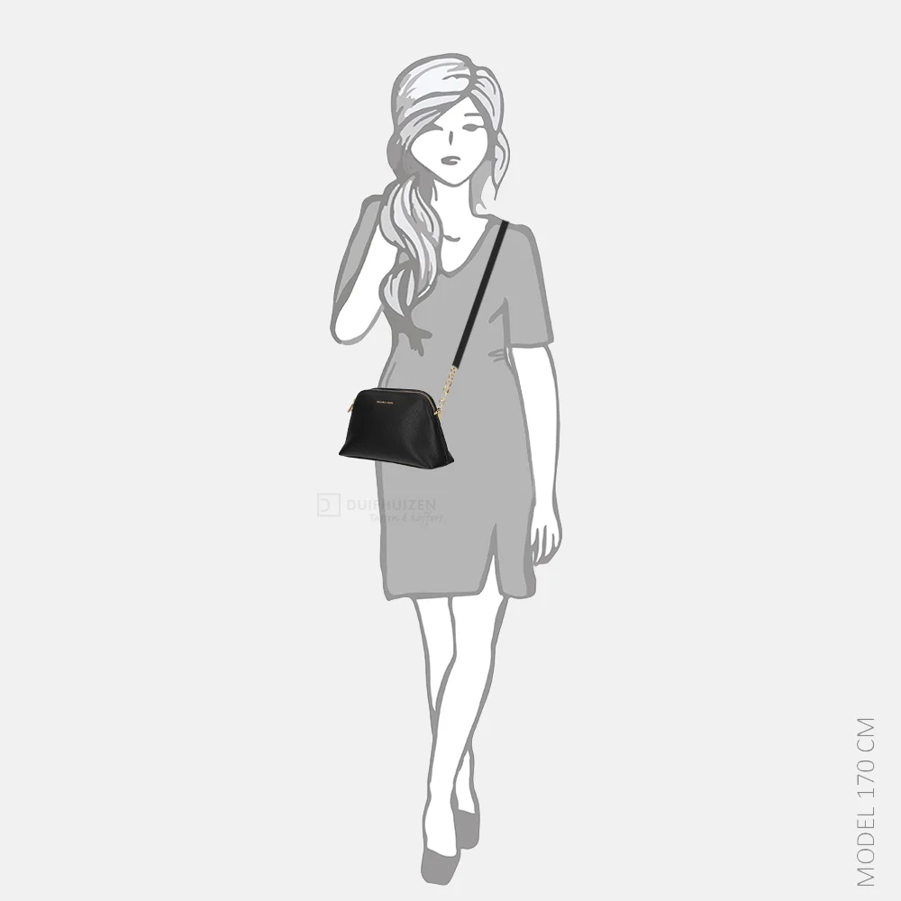 Michael Kors Freddie dome crossbody tas S zwart bij Duifhuizen