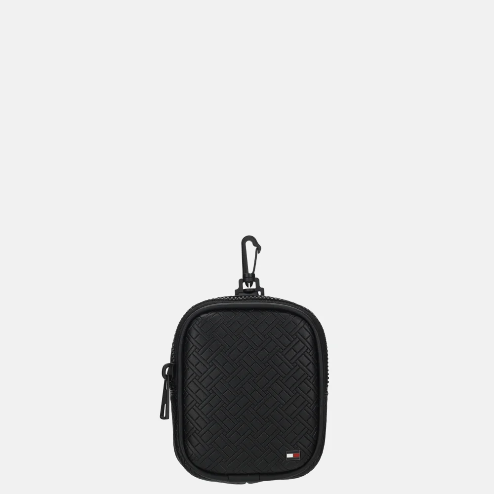 Tommy Hilfiger Embossed flag sling bag crossbody tas black bij Duifhuizen
