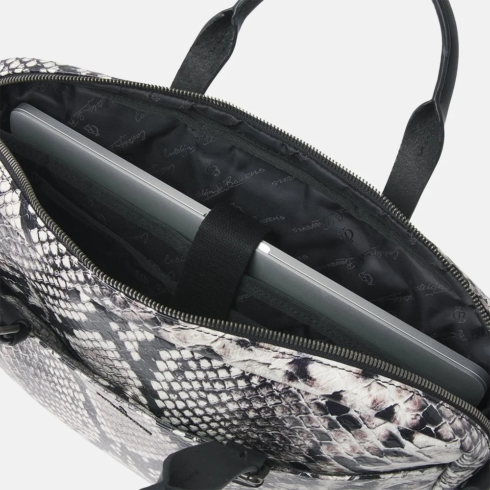 Castelijn en Beerens Verona Python limited edition laptoptas 15.6 inch python bij Duifhuizen